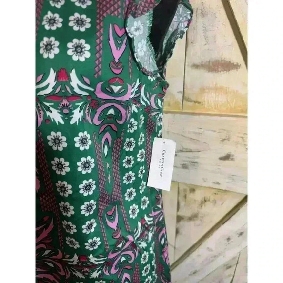 Charter Club Bright Pineapple Tropical Sleeveless Shift‎ Dress Women's Petite S - Picture 5 of 11